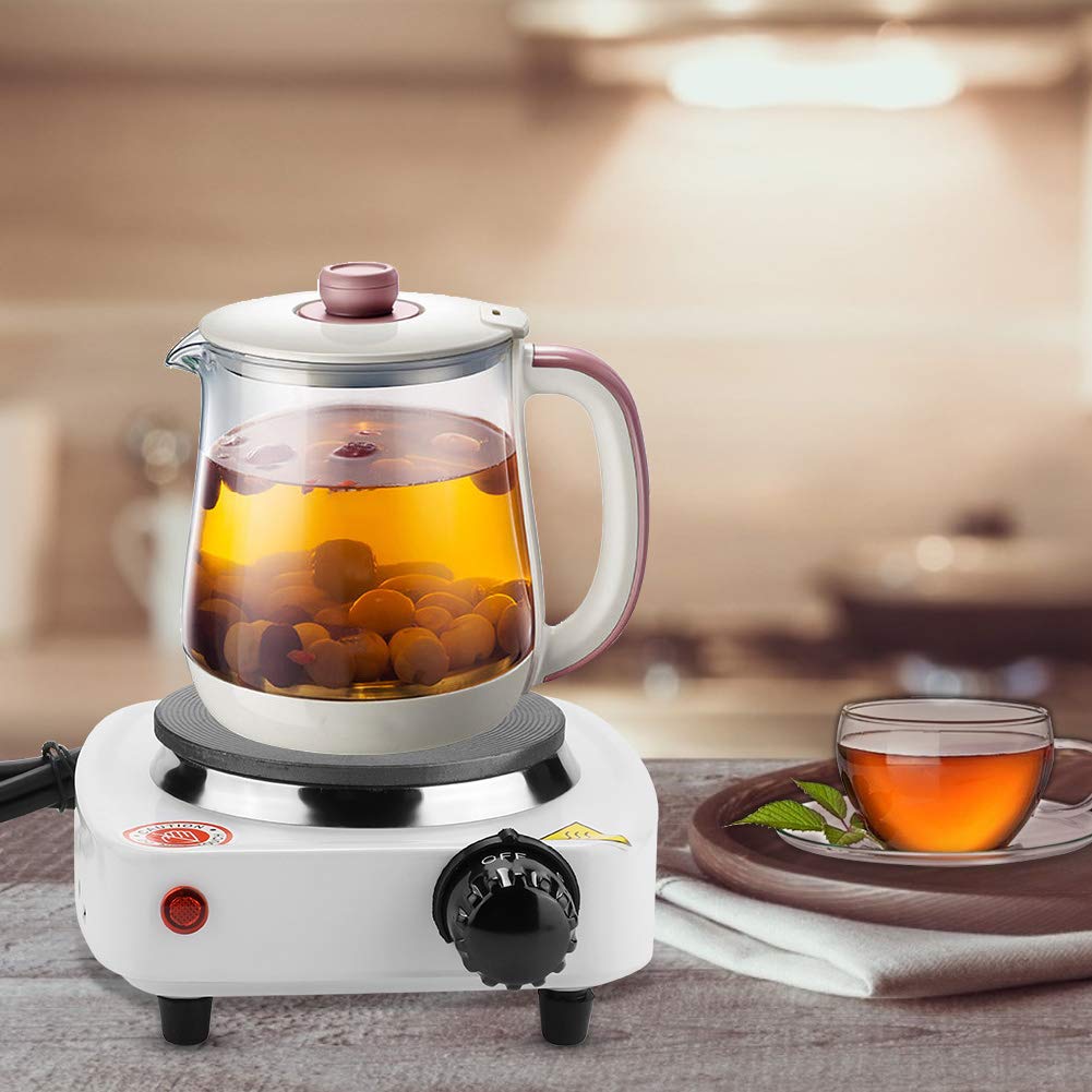 Elektrisch hete kachel, draagbare elektrische aanrecht kachel Enkele verwarmingsplaat Elektrische kookplaat voor thee Koffie Keuken (EU-stekker