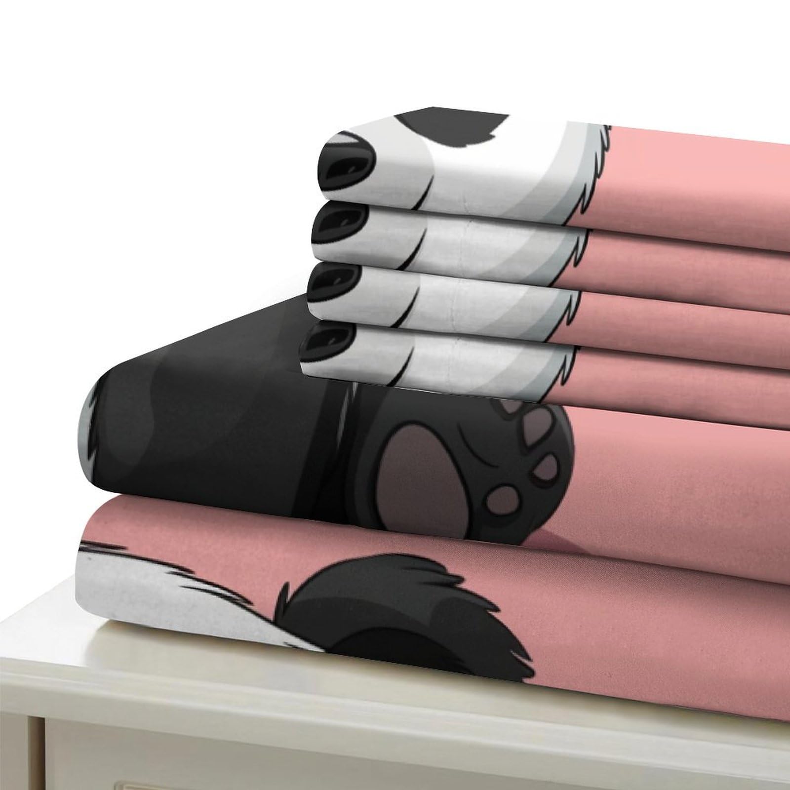 Set Copripiumino 3 Pezzi Panda Rosso Nella Foresta: Microfibra Leggera E Cerniera Nascosta (Double 200x200cm)