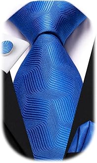 Mens Paisley Striped Tie WOVEN Necktie for Men and Handkerchief Cufflinks Set Wedding Formal Business