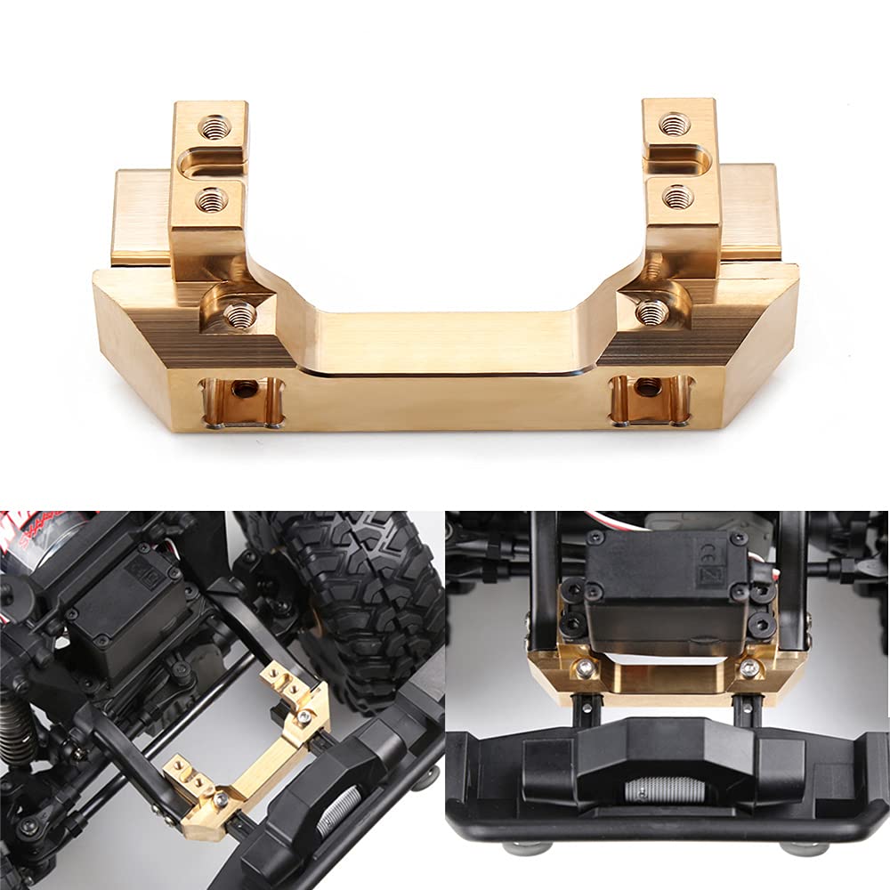 INJORA RC Brass Front Bumper Base Servo Stand Bumper Mounting for 1/10 RC Crawler TRX4