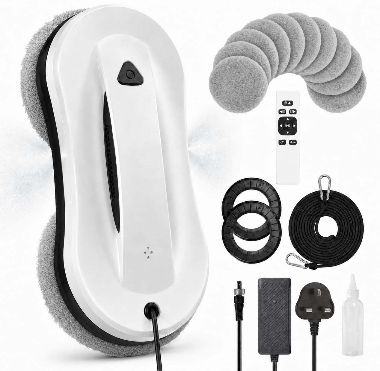 Automatic Window Cleaner Robot with Dual Spray Function & Remote Control