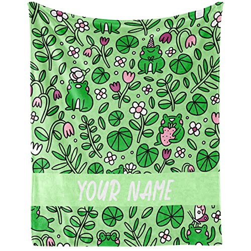 Personalized Frog Blanket Gifts with Name - 40