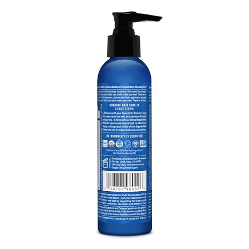 Miniatura 2 de Dr. Bronner's Crema orgánica para el cabello, acondicionador sin enjuague, crema antiencrespamiento, producto para el cabello para mujeres y