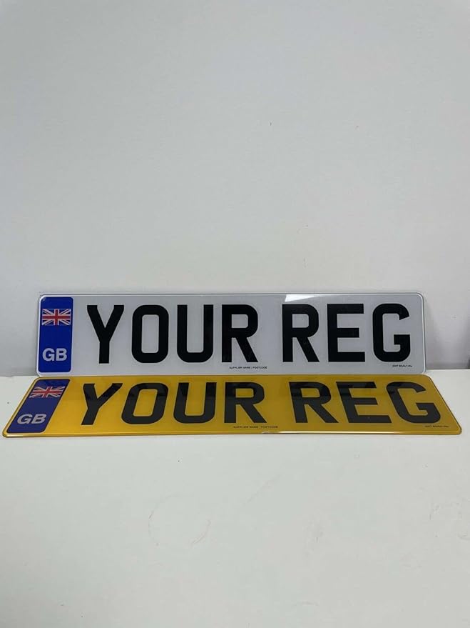 Number Plates GB BADGE 100 ROAD/MOT LEGAL (PREMIUM QUALITY) (PAIR