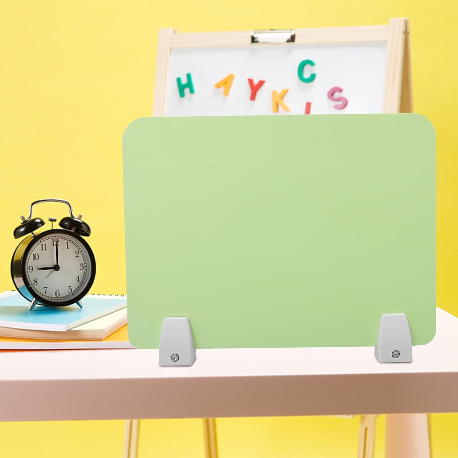Sneeze Guard Panel Desk Divider 30x40cm Green Desktop Protective Shield Privacy Board for Students Classroom Testing and Office Use Style