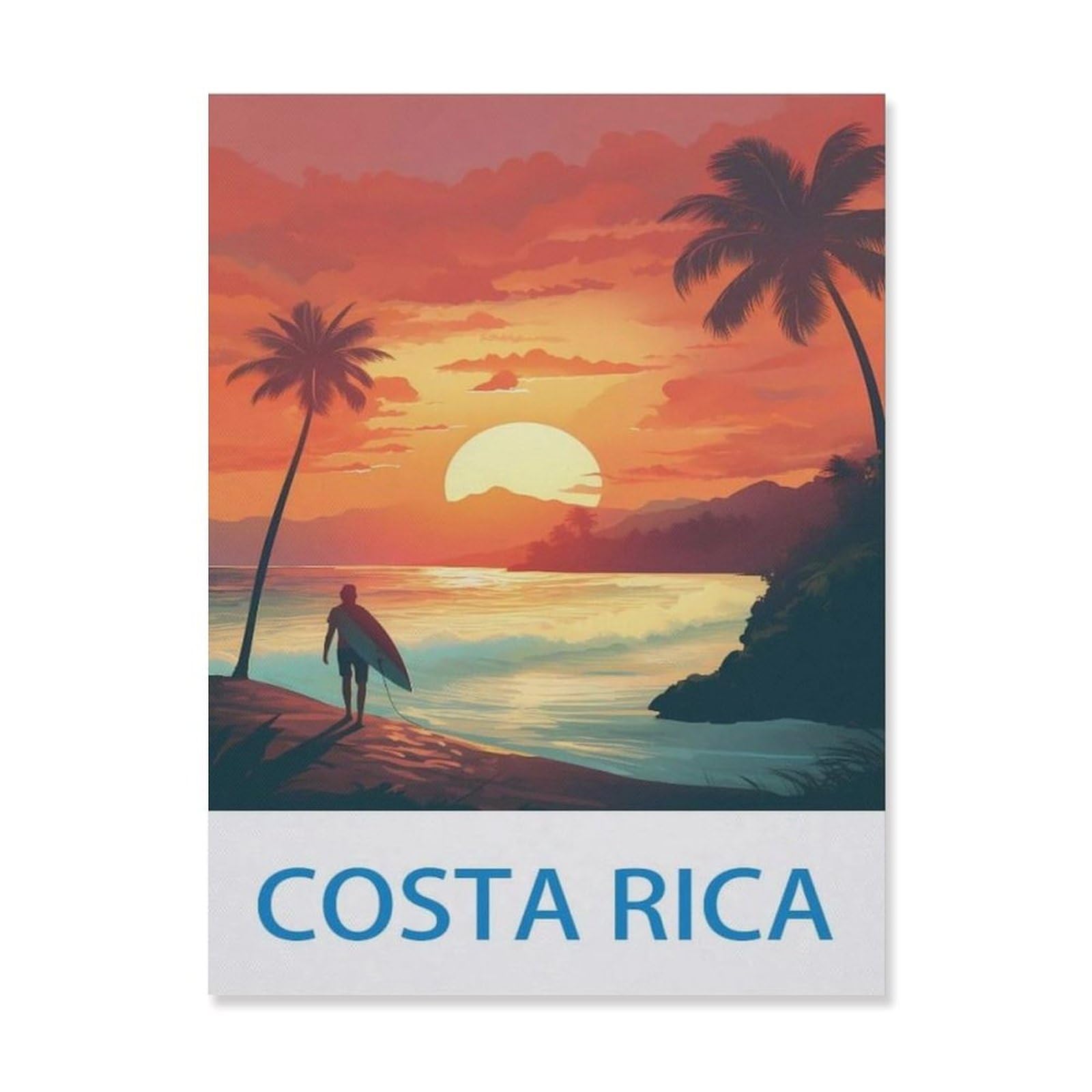 Metal Sign，Costa Rica，Vintage Tin Sign Home Kitchen Bar Cafe Club Cave Wall Decor(30x40cm）12x16 inch-EG83