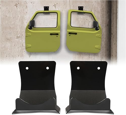 HECASA Perchas para puerta de pared, 2 piezas compatibles con Jeep Wrangler CJ YJ TJ LJ LJ JK JKU JL JLU Gladiator JT 1956-2023 con forro de goma