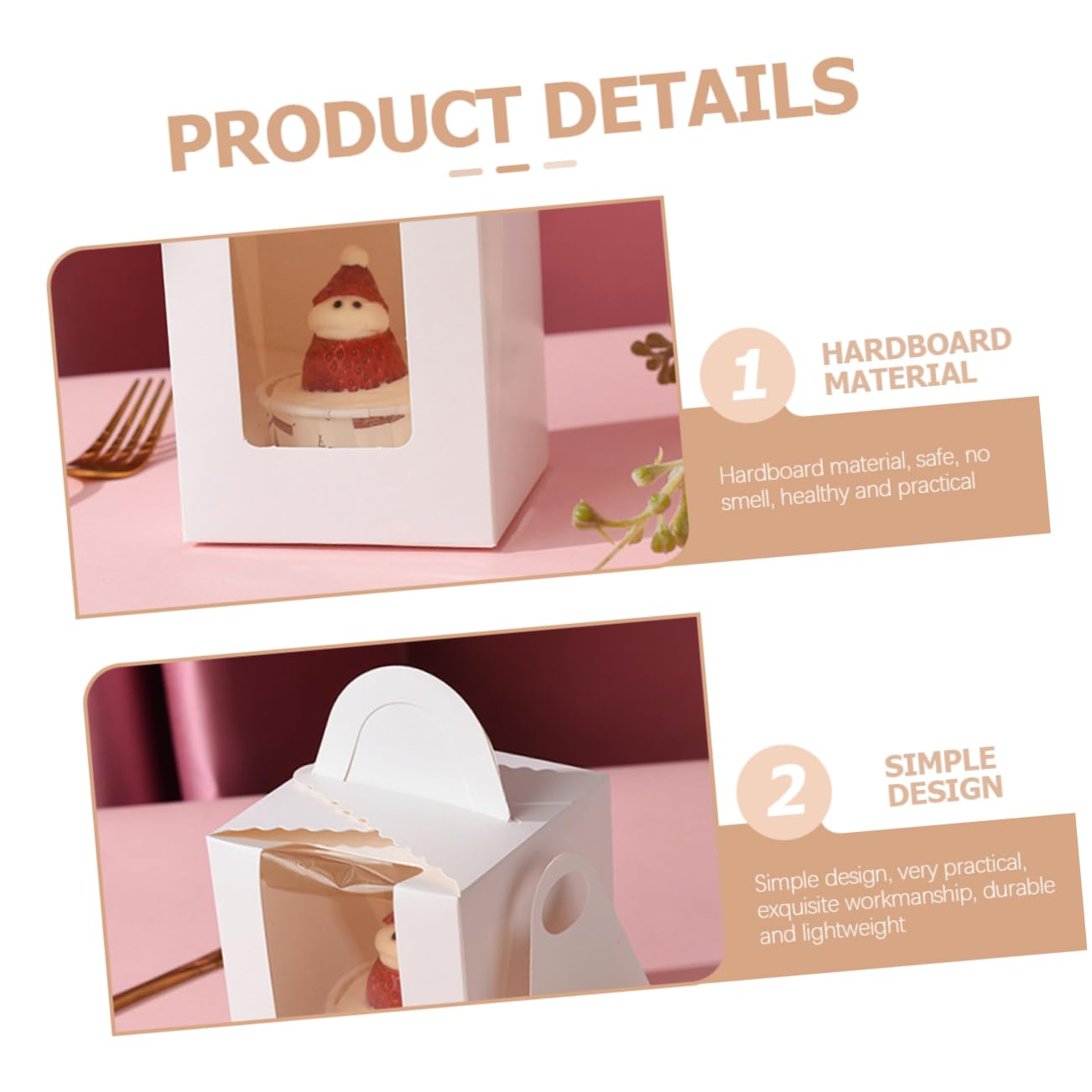 WEKADRIN 24pcs Transparent Cupcake Packaging Boxes with Inserts Handheld Individual Dessert Carrier for Weddings Birthday Parties and Celebrations Sturdy Design for Safe Transport