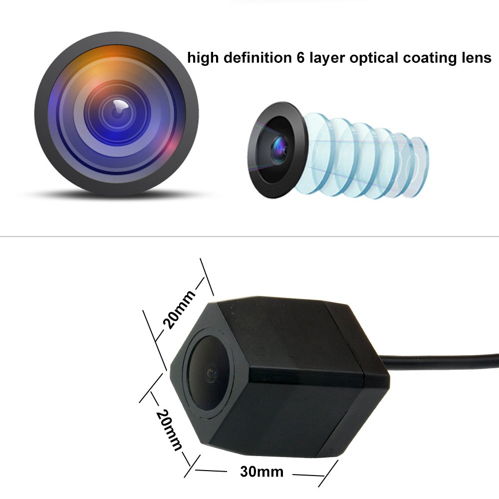 Kalakass Car Backup Camera,IP 67 Waterproof LED Night Vision License Plate Reverse Rear View Back Up Car Camera compatible with Highlander Hover G3 Coolbear Hiace Kluger RX300 - Image 4