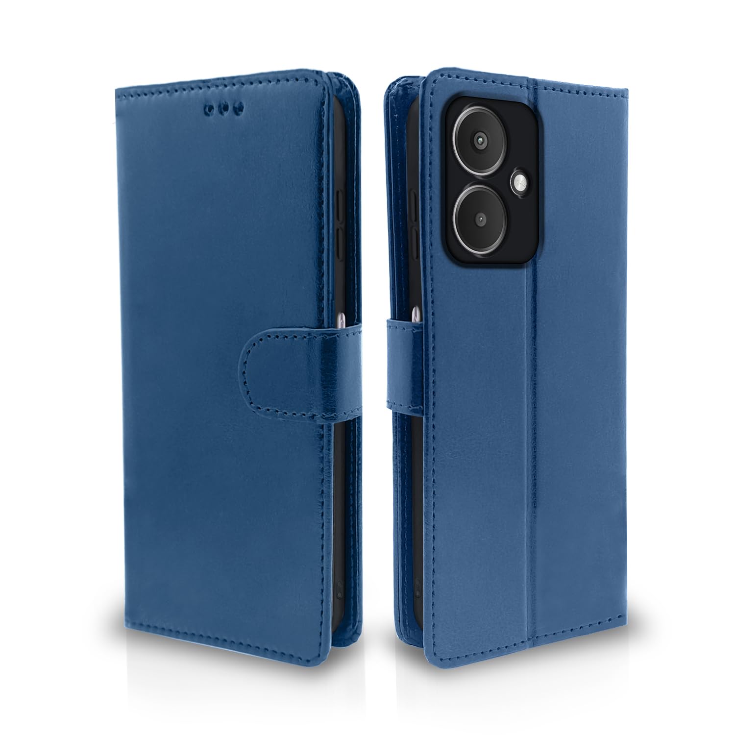 Pikkme Redmi 13C 5G Flip Cover Leather Finish | Inside TPU with Card Pockets | Wallet Stand and Shock Proof | Complete Protection Flip Case (Blue) (B0CQK9JCFX) Amazon Price History, Amazon Price Tracker