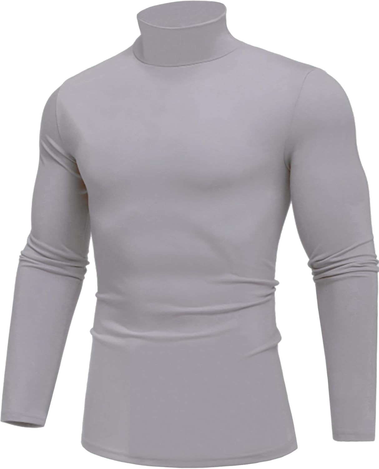 Mens Mock Neck T Shirts Pullover High Neck Turtleneck Premium Long Sleeve Sweaters for Men - Image 4