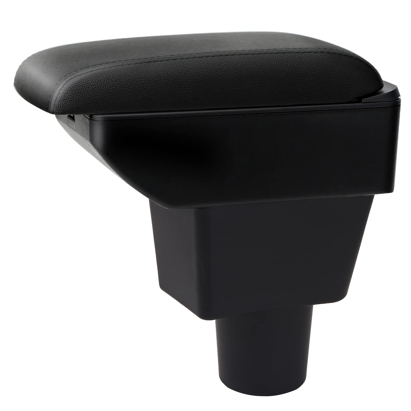 YJYWZH per Hyundai i10 2021 2022 2023 Braccioli Bracciolo Doppio Strato Centrale Console vano Nero Pelle