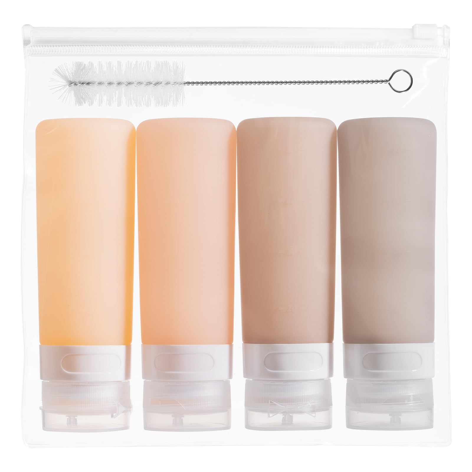 MICEBAY 4er-Pack Spritzflaschen für Gewürze, kleine Silikon-Soßenflaschen, passend für wiederverwendbare Sandwichbeutel, auslaufsichere Ölflaschen für die Küche, Bento-Lunchboxen, Grillpartys, Sirup