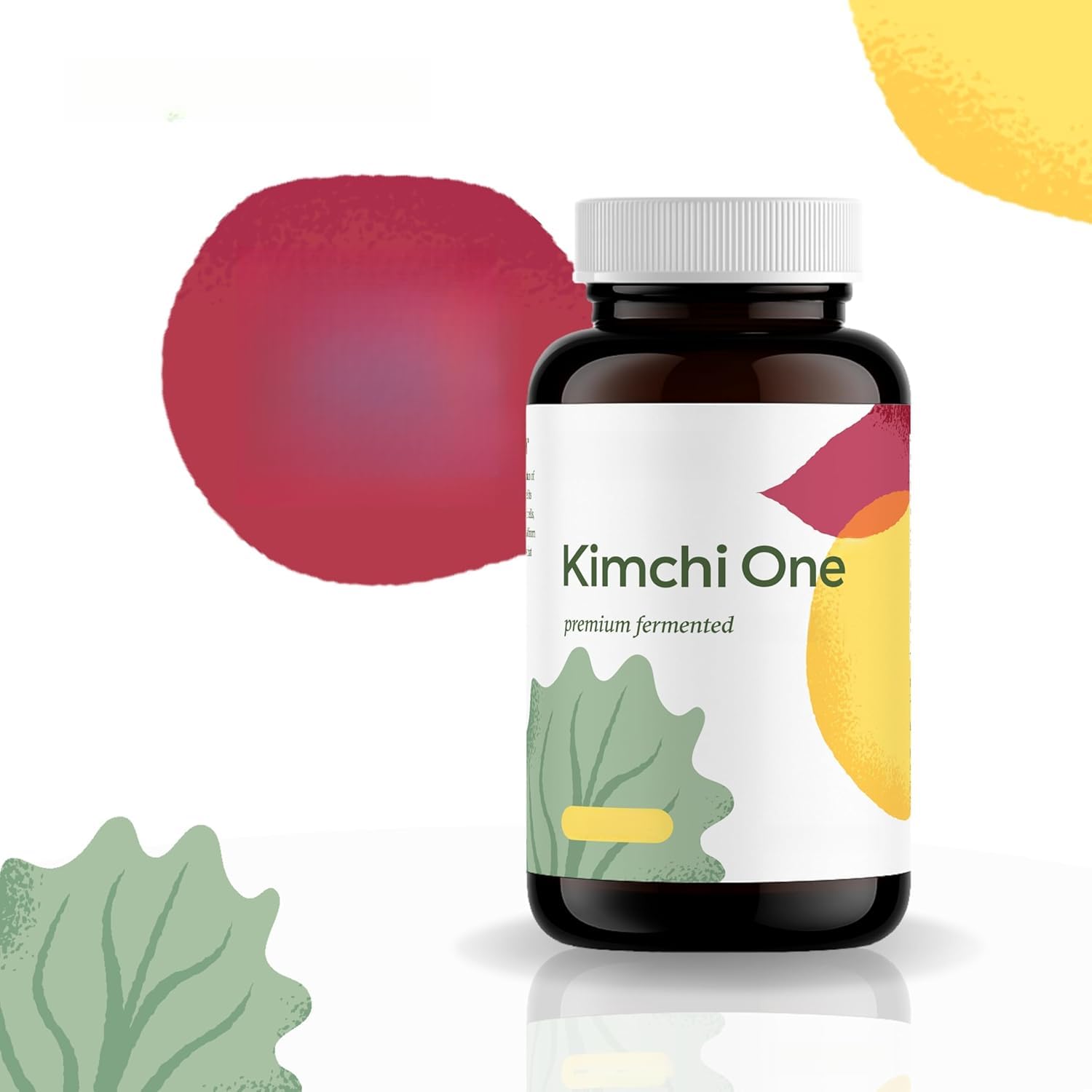 Probiotico in polvere per la salute dell'intestino e il benessere generale | Polvere di kimchi fermentato con probiotici vivi, enzimi digestivi e antiossidanti