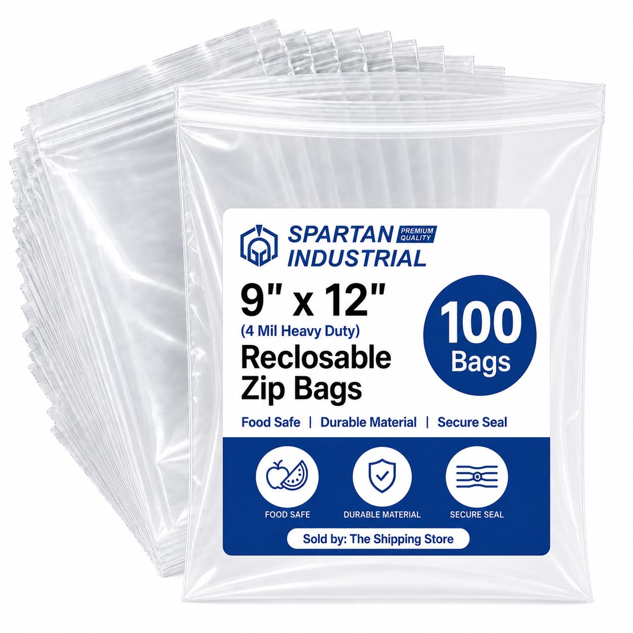 Amazon.com: Spartan Industrial - 9” X 12” (100 Count) 4 Mil Thick