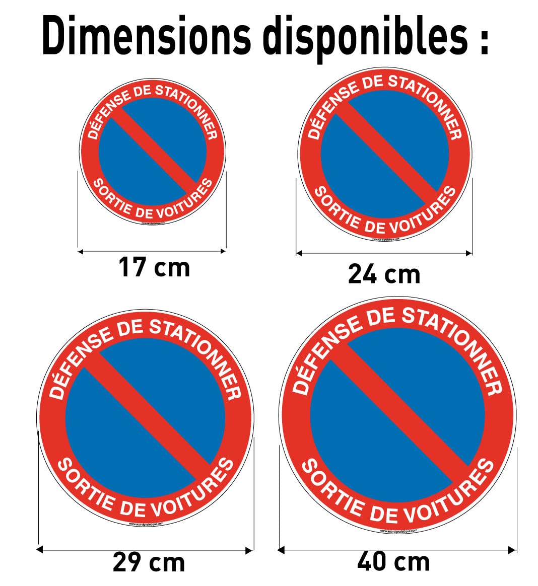 Cartello Proprietà Privata - Divieto Di Accesso AUA SIGNALETIQUE - Circolare, PVC 1.5mm, Diametro 230 Mm, Produzione Francese
