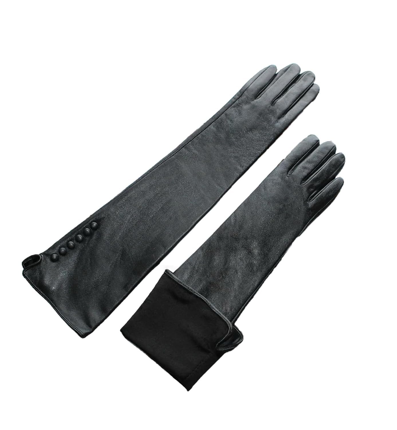 Guantes de piel de oveja para mujer guantes largos de invierno