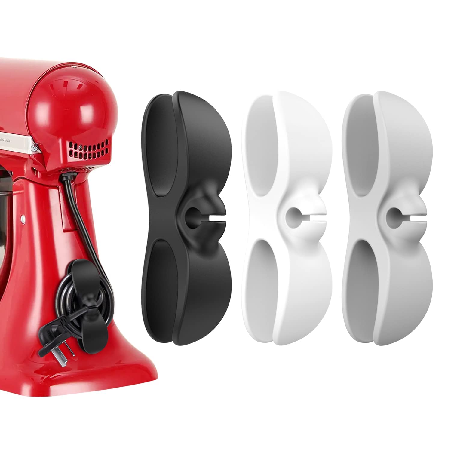 Rendol Upgraded Kitchen Cord Organizer - 3 Cord Holder & Winder for Appliances