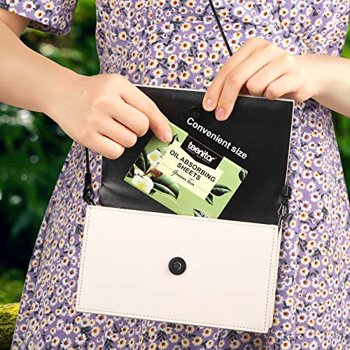 800 Counts Natural Green Tea Oil Control Film, Teenitor Oil Absorbing Sheets For Oily Skin Care, Blotting Paper #TOP5