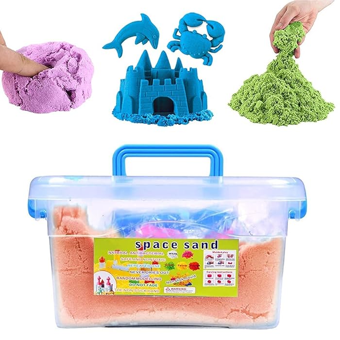 Buy YUGMI SHOP Kinetic Sand Castle Set 1kg Rectangle Box, Magic Wonder