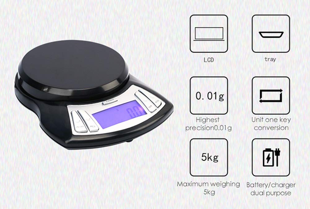 Digitale Küchenwaage， tragbare elektronische Mini-Taschenwaage， präzise 0，01 g-Lebensmittelwaage zum Backen， für Tee， Kochen und Diäten，