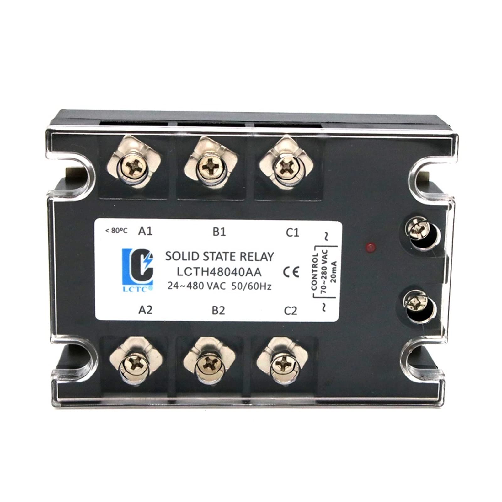 AQHYEBNSR LC 3 Phase SSR 10AA 25AA 40AA 60AA 80AA 100AA 120AA 70-280V Control 24-480V AC Three Solid State Relay AC-AC