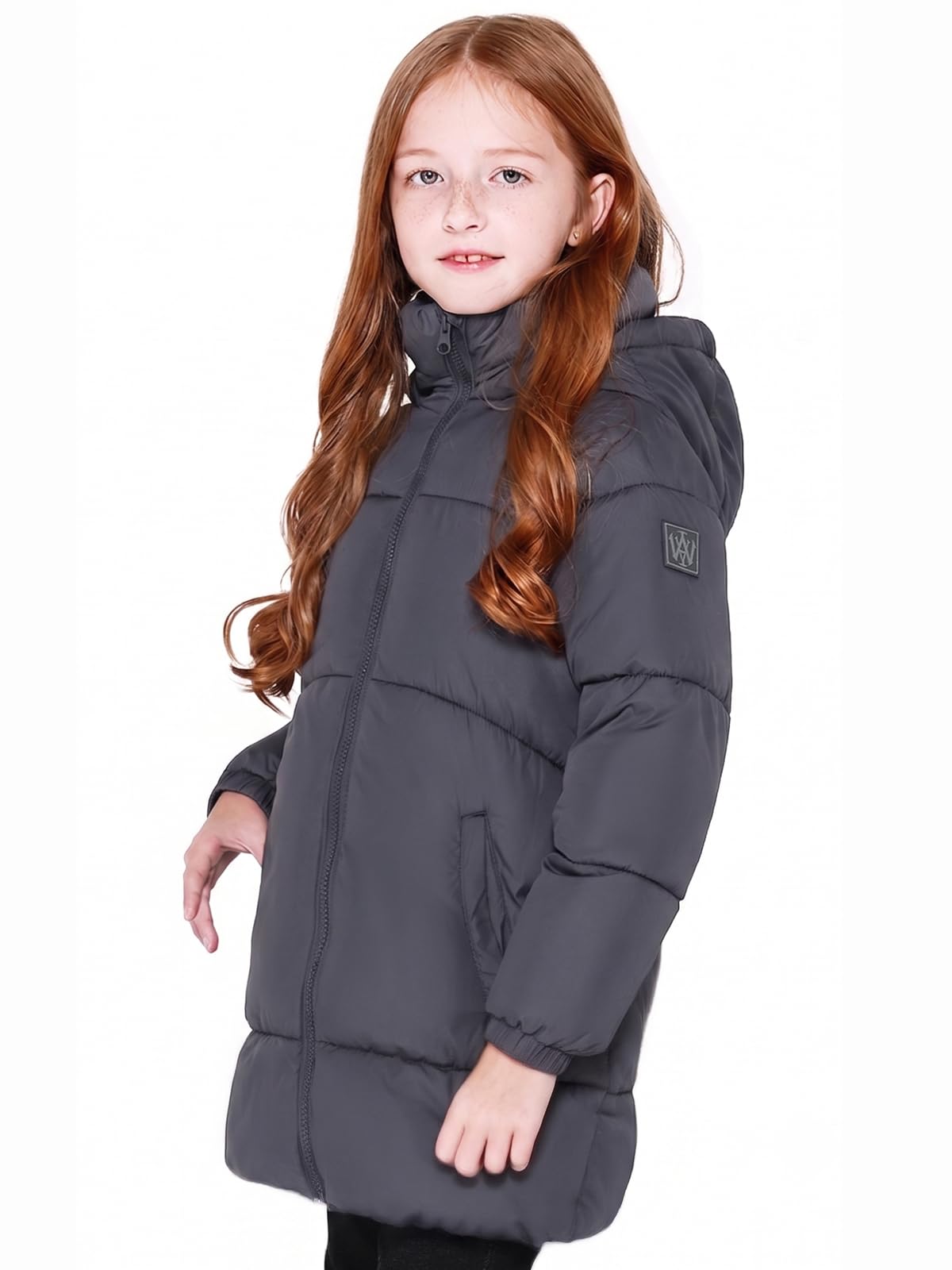 SOLOCOTE Ragazze Cappotti Invernali Pesante Lunghezza Media Giacche Calda Down-like Cotone Ovatta Outwear