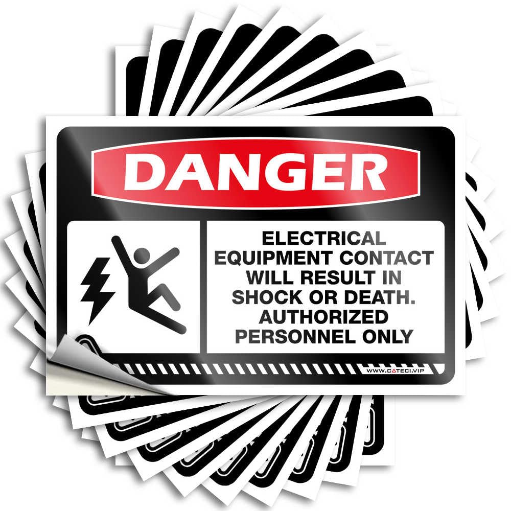 Fzfn Colour Danger Electrical Equipment Contact Will Result In Shock Or Death Teen Stuff Teens Diy | Badass Decals Bottle Removable Vinyl Sticker Decal(12X18cm)