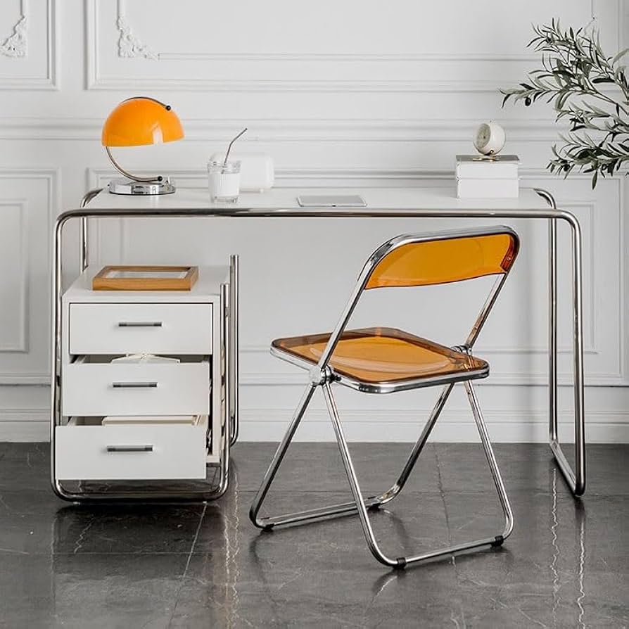 スチールデスク 脇机 サイドデスク 3段 キャビネット 引き出し サイドワゴン 鍵