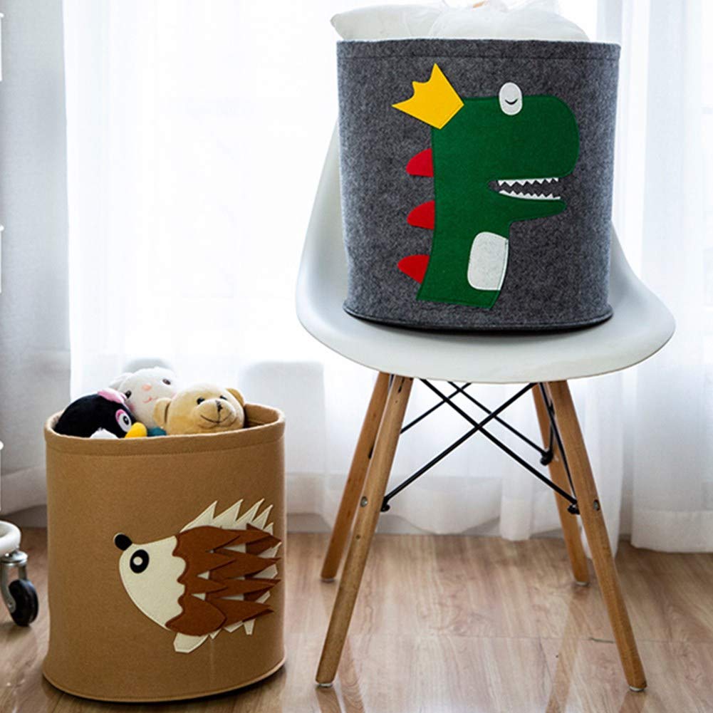 Cesto Portaoggetti In Feltro A Forma Di Elefante - 35x35 Cm - Lavabile, Pieghevole - Per Giocattoli, Biancheria - Foto 6