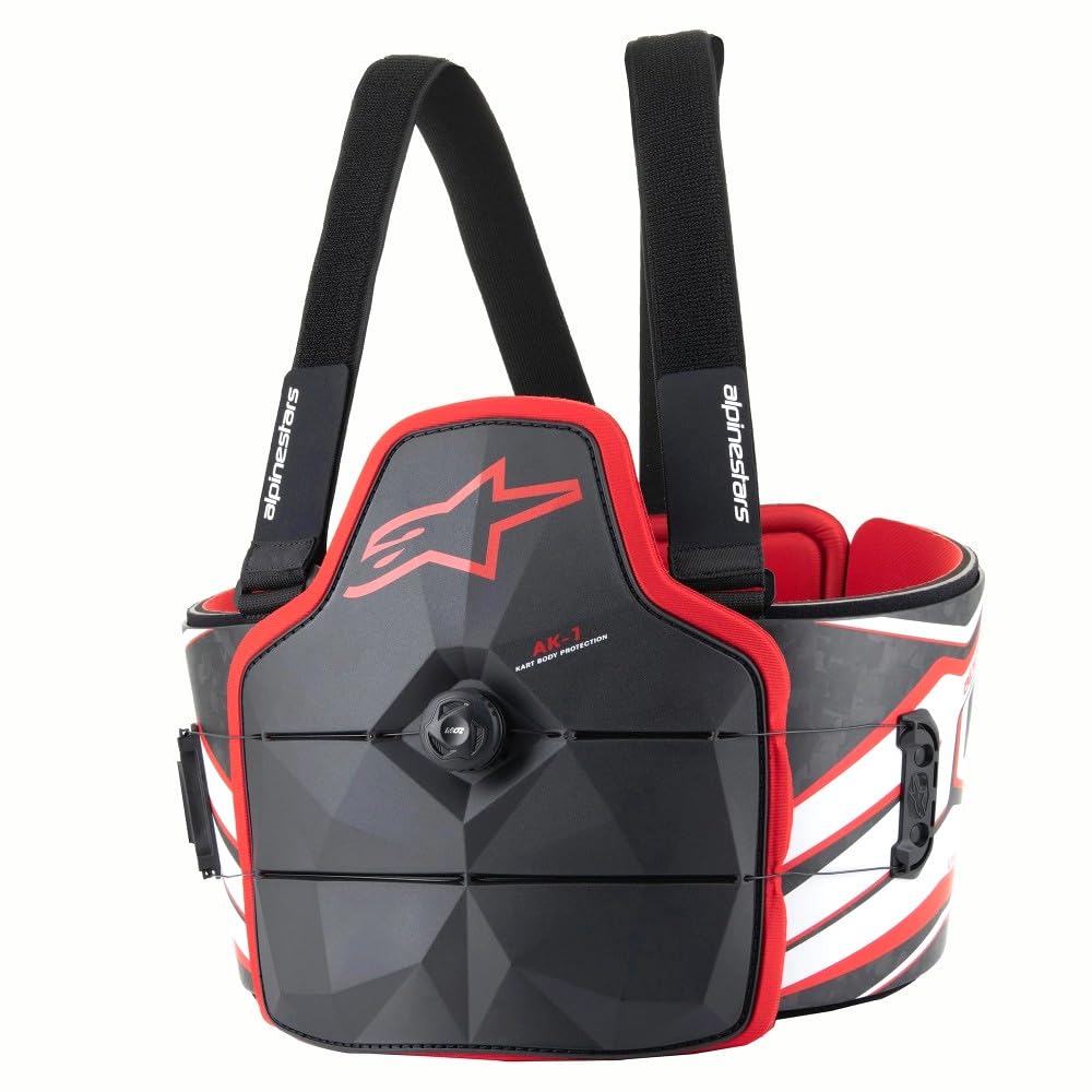 Alpinestars AK-1 Kart Body Protector - Large/XLarge - Black/Red (6531024-123-L/XL)