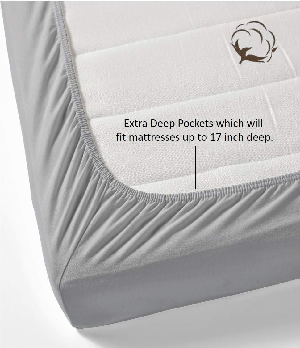 Blасk Frіdау Sаlе 2022 1000 Thread Count 100% Long-Staple Egyptian Pure Cotton – Sateen Weave Premium Bed Sheets, 4-Piece Silver King-Size Luxury Sheet Set, Fits Mattresses Upto 17” Deep Pocket Exсluѕіvе 1000 Thread Count 100% Long-Staple Egyptian Pure Cotton – Sateen Weave Premium Bed Sheets, 4-Piece Silver King-Size Luxury Sheet Set, Fits Mattresses Upto 17” Deep Pocket