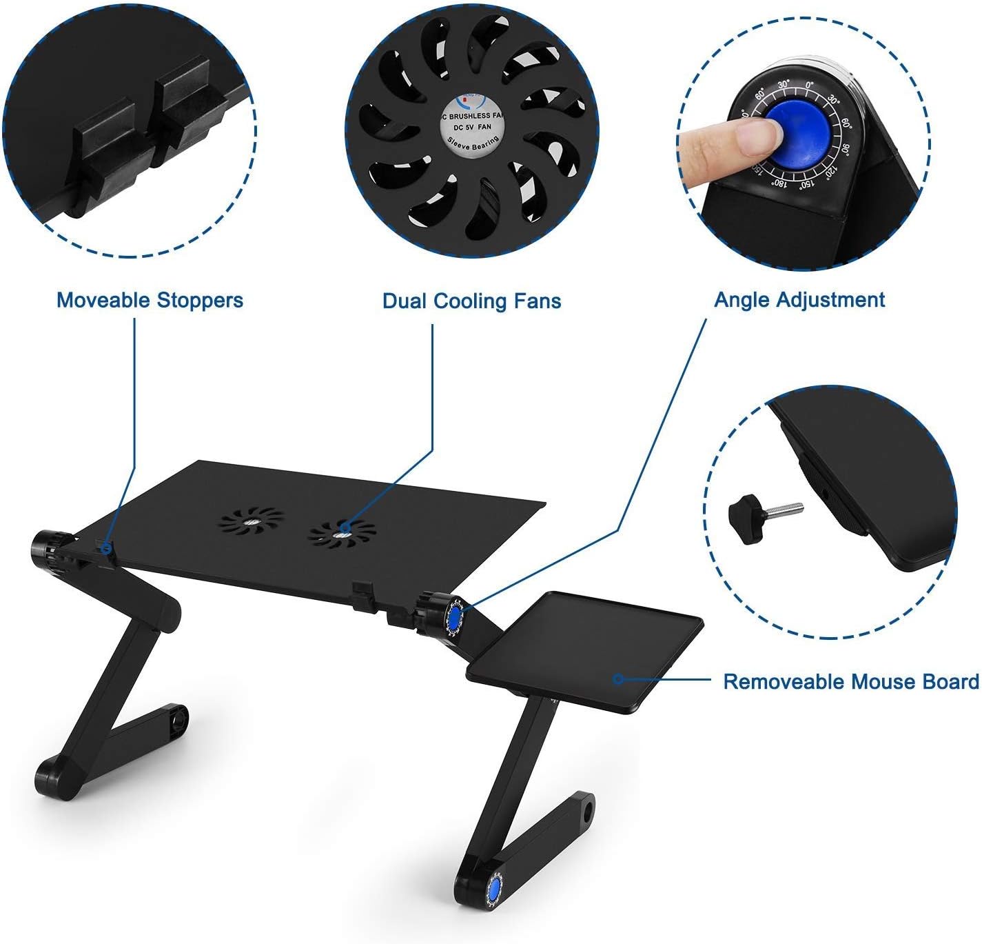 Best Deal Cheap 🛒 Adjustable Laptop Stand Table, Laptop Table for Bed,Recliner,Sofa- Great Birthday Gifts for Women, Man, Mom, Dad, Student, Friend- Couch Lap Top Desk, with 2 Large Cooling Fan & Mouse Pad Featured Product Adjustable Laptop Stand Table, Laptop Table for Bed,Recliner,Sofa- Great Birthday Gifts for Women, Man, Mom, Dad, Student, Friend- Couch Lap Top Desk, with 2 Large Cooling Fan & Mouse Pad