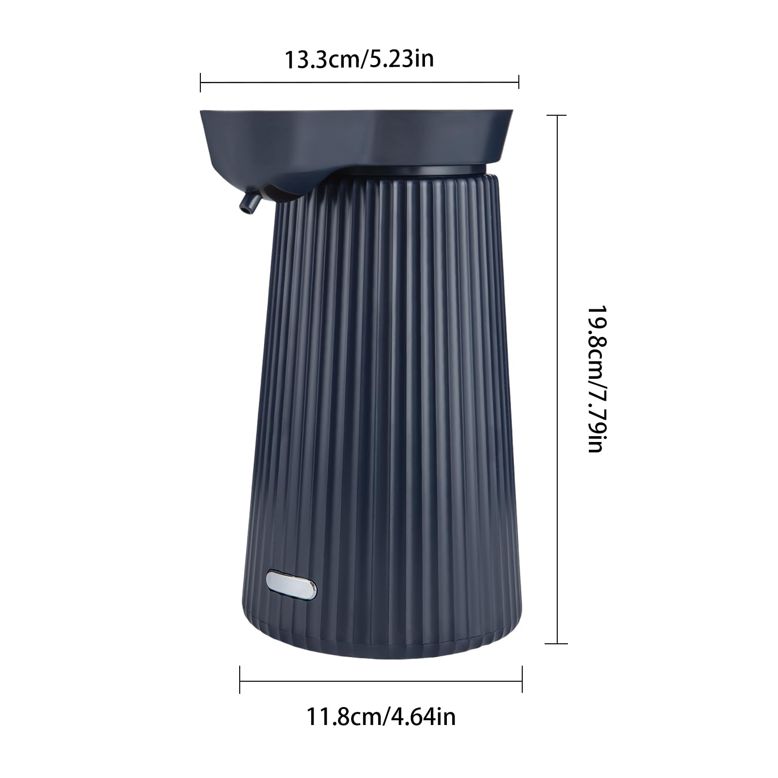 Dispenser di sapone automatico senza contatto, 500 ml, con sensore, per cucina, bagno, scuola, clinica, 11,8 x 19,8 cm