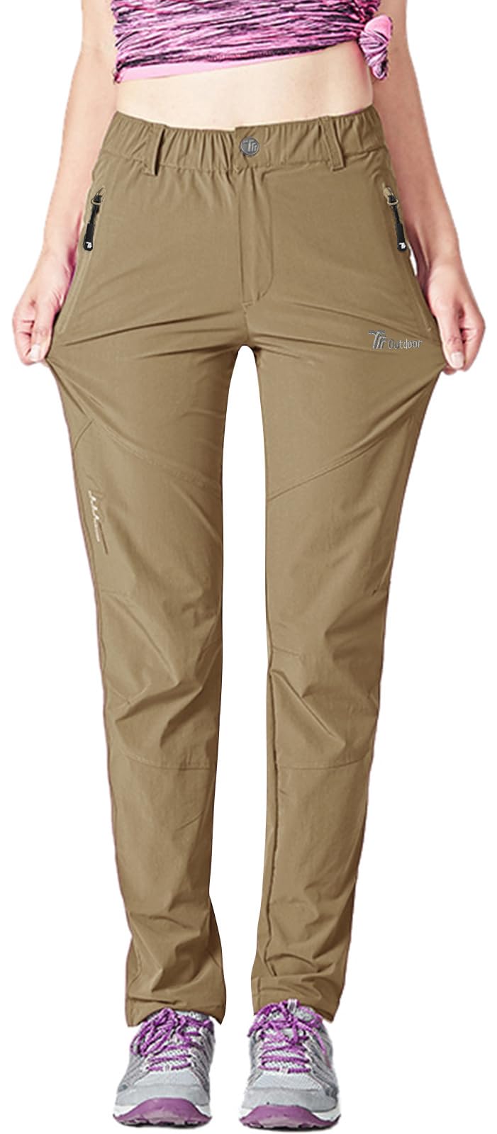 Rdruko Pantaloni da trekking da donna per attività all'aria aperta, pantaloni leggeri, ad asciugatura rapida, protezione UV UPF 50+, traspiranti, funzionali