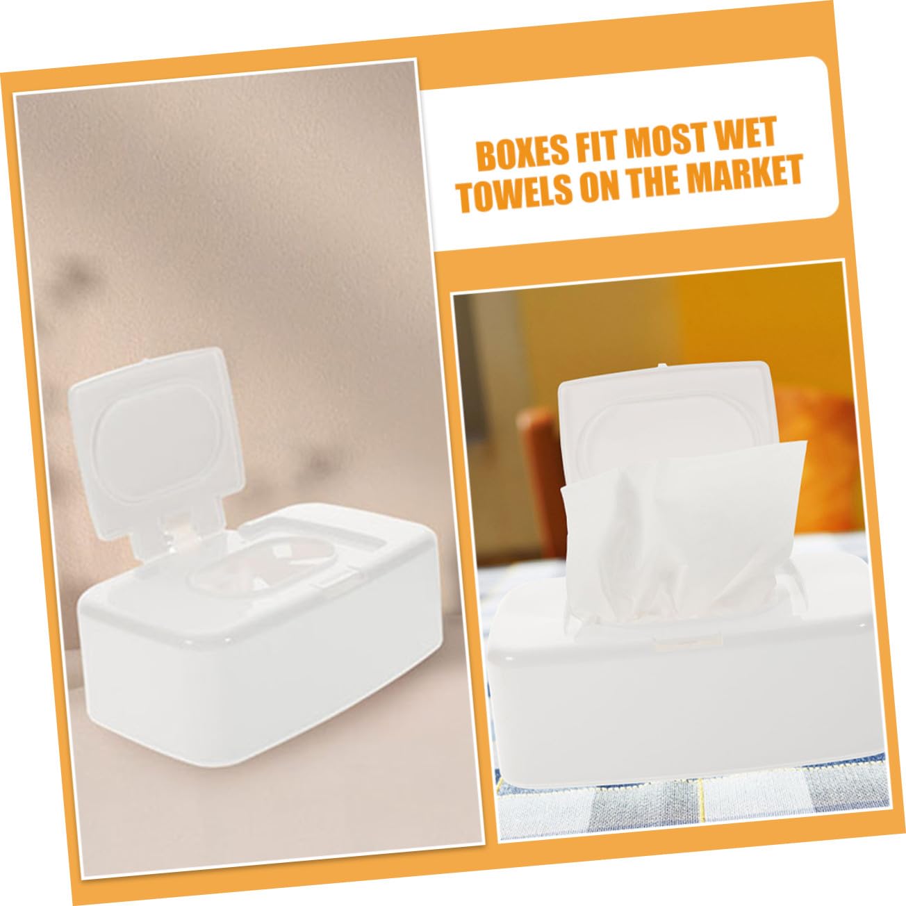 Caja Dispensadora de Toallitas Húmedas Botón 3 Piezas PP Blanco