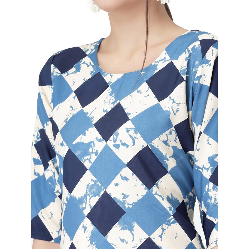 Image of Pinkmint Kurta for Women Different Digital Printed Crape Kurti Casual Wear Regular Fit Kurta
