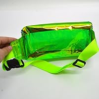 Amazon.com | Goclothod Holographic Clear Fanny Pack Metallic