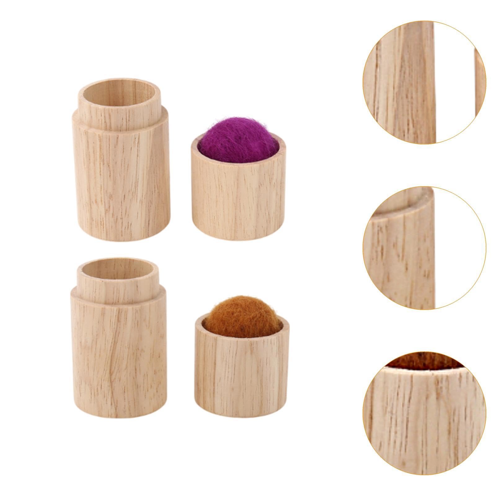 Fancyes Needle Cushion Pin Cushion DIY Handcraft Tool Needle Holder Set Needle Insert Kit for Handcraft Knitting Embroidery Quilting, Purple Brown