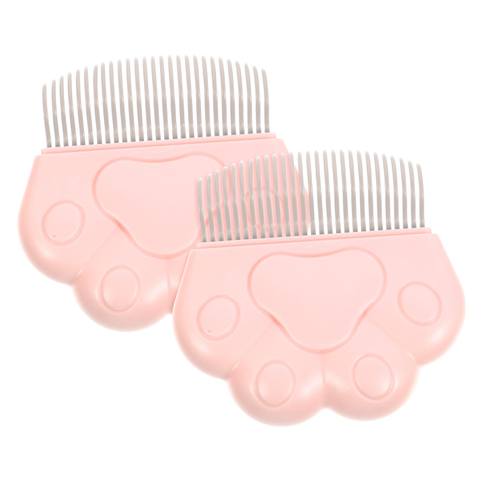 HOLIDYOYO 2Pcs Cat Grooming Combs Pet Hair Removal Brushes with Design High Density Curved Needle for Gentle Dematting for Cats and Dogs Easy to Clean and Use
