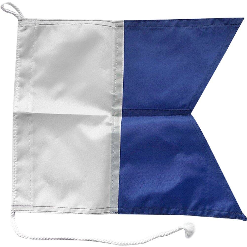 Dinntty Blue Dive Boat Flag Lightweight Diving White Flag Polyester Diver Down Flag For Snorkeling Underwater