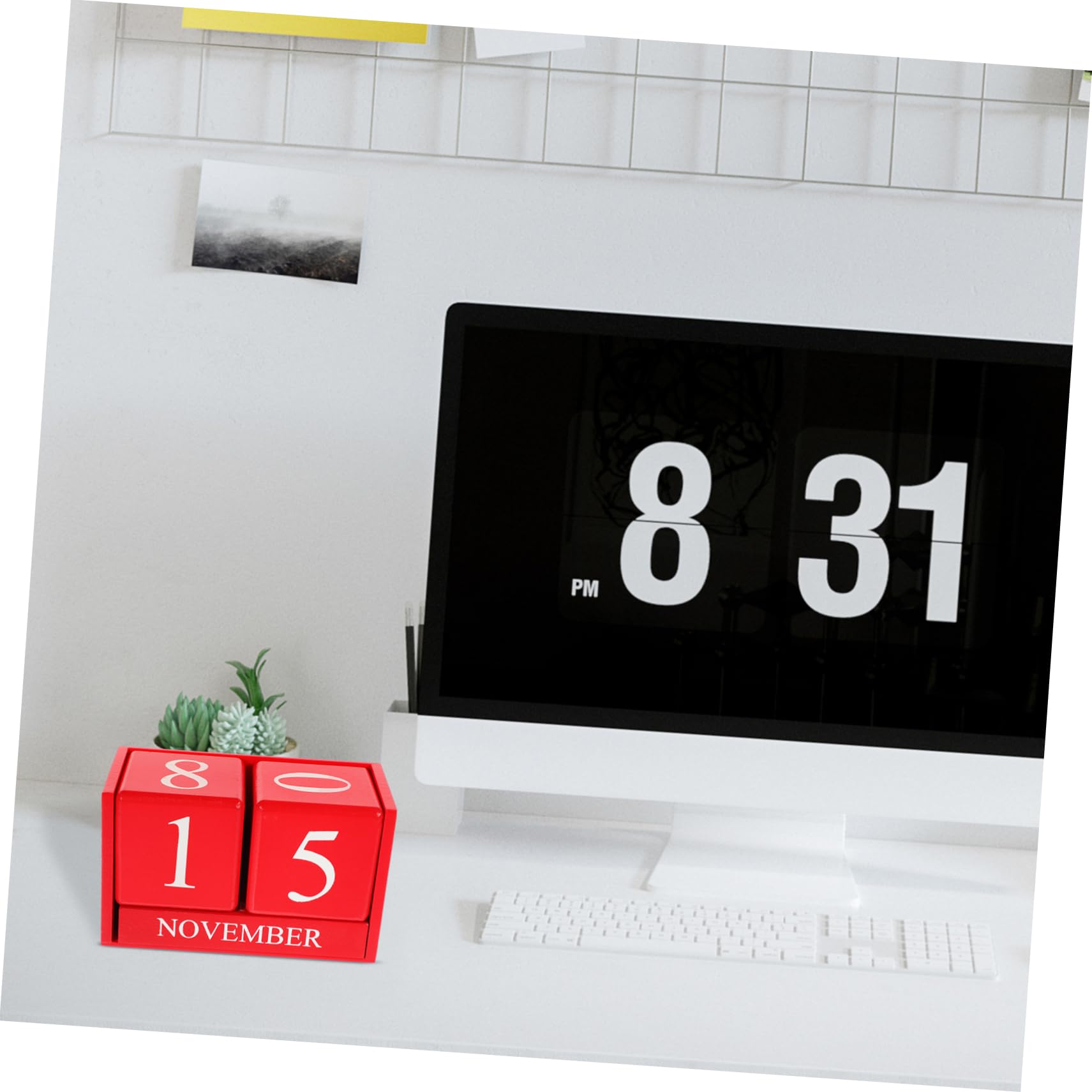 TEHAUX 3piezas Calendario Perpetuo De Mesa De Estilo Europeo Decoración De Oficina y Hogar Calendario De Bloques De Creativo Accesorio De Escritorio Elegante Para Cafés y Restaurantes
