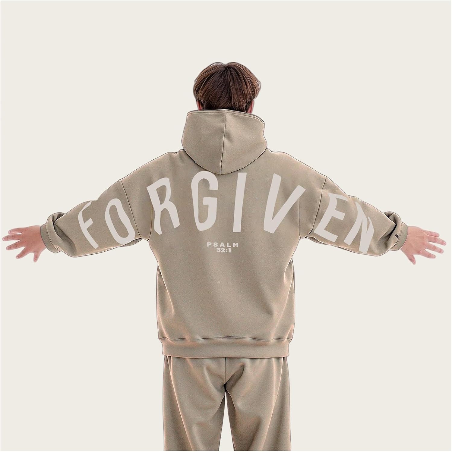 Yahweh Forgiven Hoodie Sweatshirt Men Women Oversized Letter Print Graphic Hoodies Casual Hooded Sweatshirts Pullover