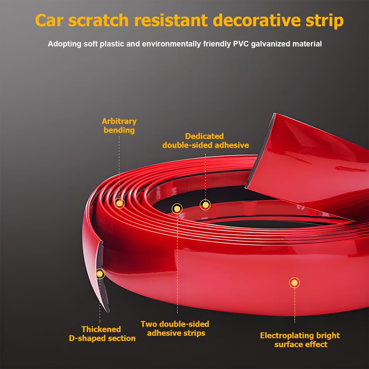 Strisce Decorative Cromate Per Auto JNNJ - Protezione Paraurti E Porte, Flessibile E Autoadesivo - Foto 3
