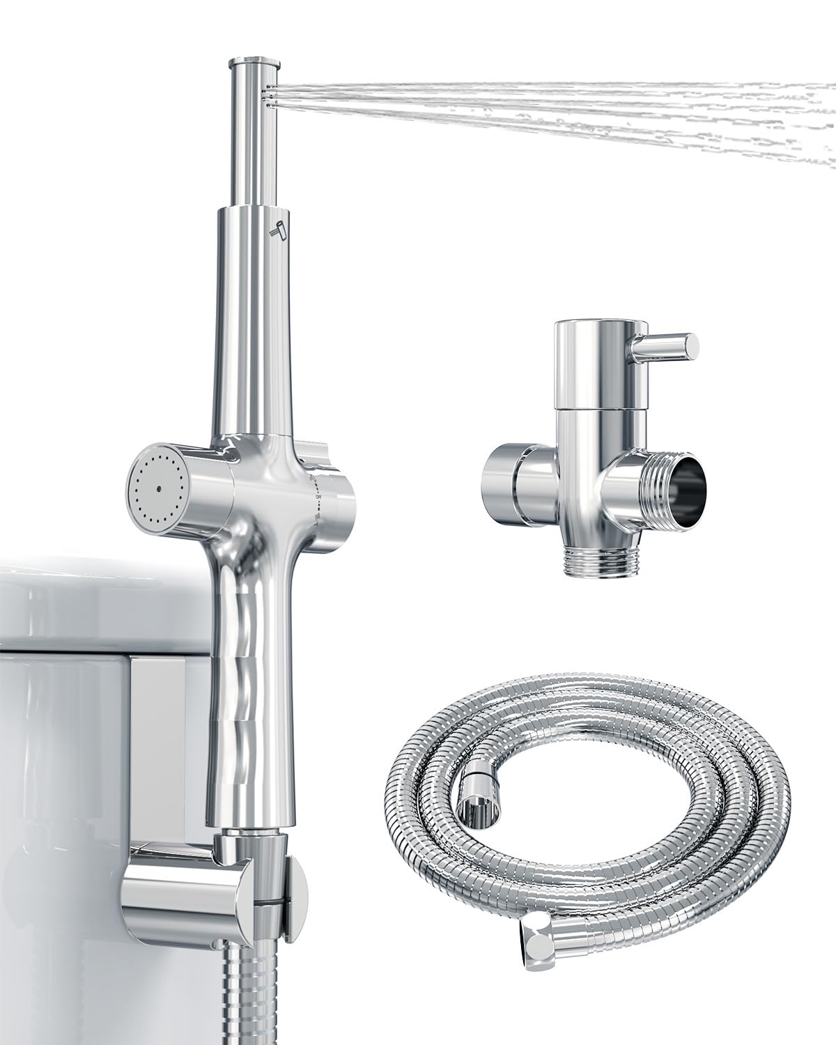 Handheld Bidet Sprayer for Toilet - Adjustable Water Pressure & Extended Nozzle