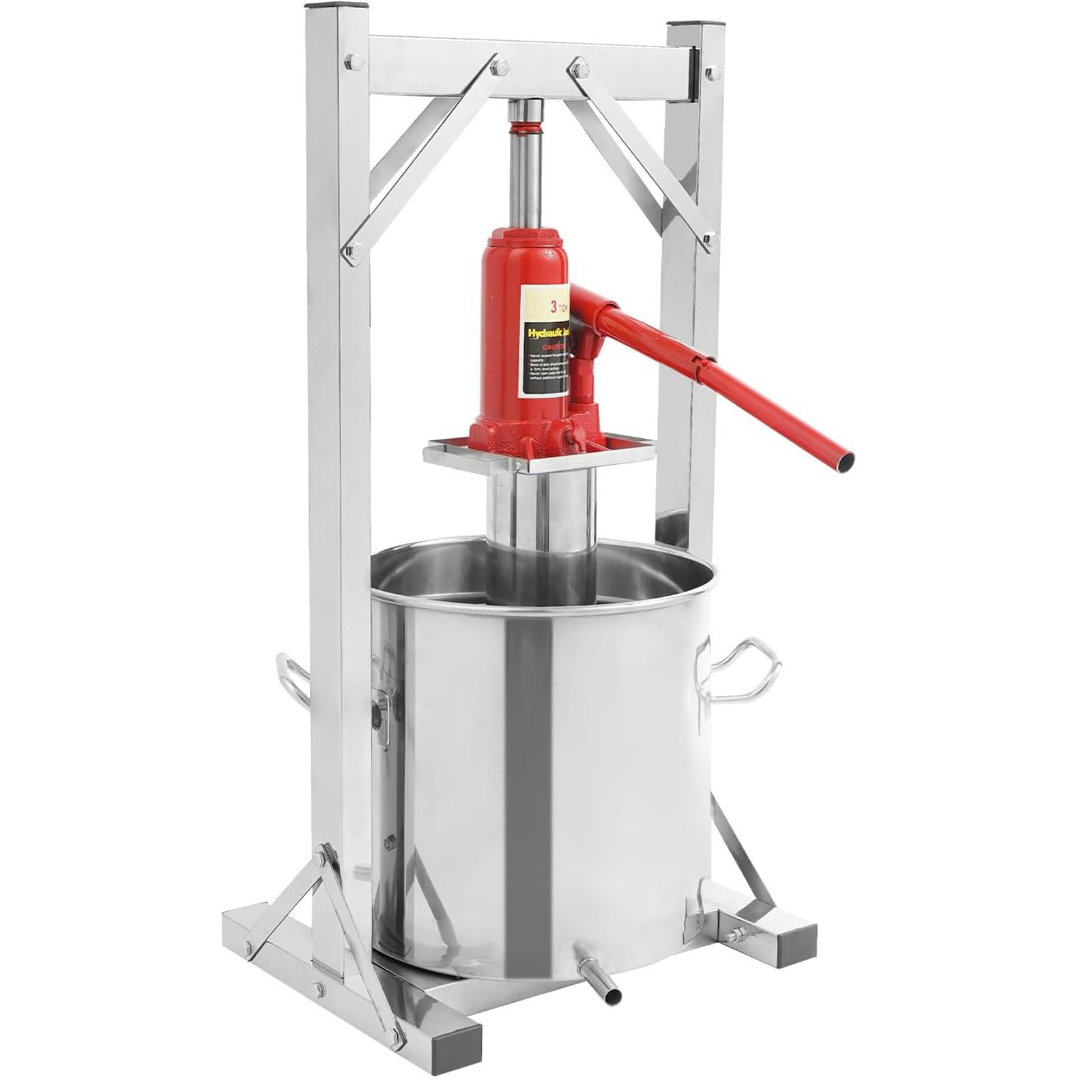 JXYQ Hydraulic Fruit Wine Press Machine with Stainless Steel Construction and Sanitary Tray for Efficient Juice Extraction