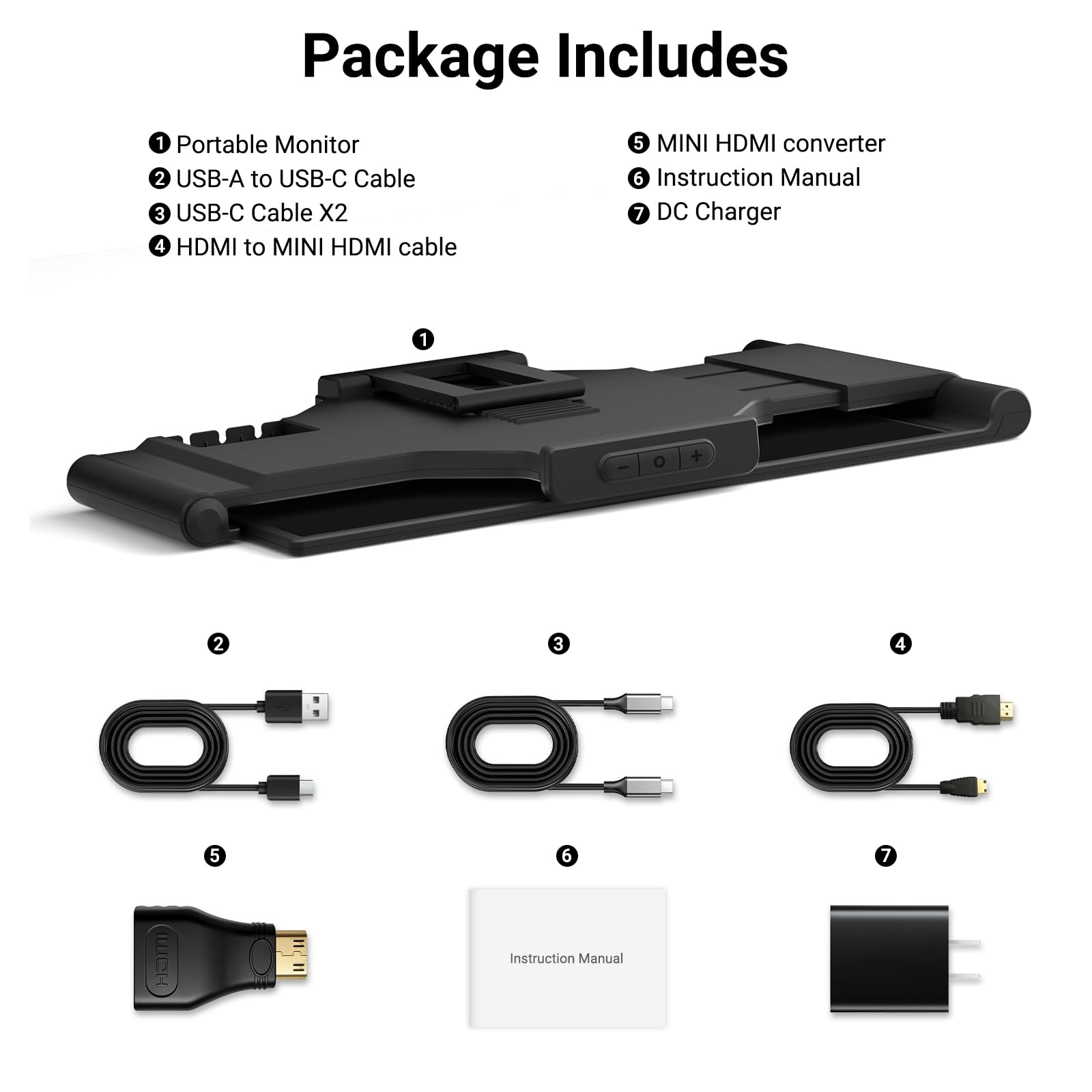 Laptop Screen Extender 14.1" 1080P, Dual Screen Monitor for Laptop 13-17.3" view 9