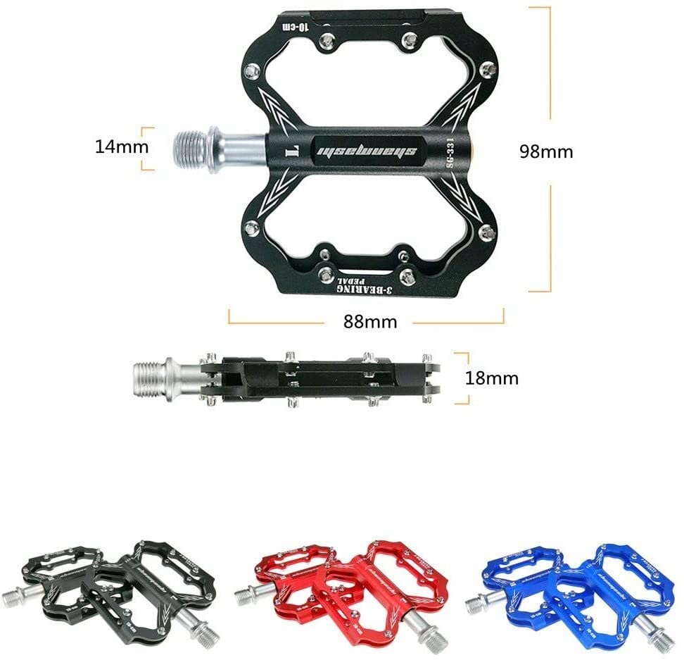 Pedali in alluminio a triplo cuscinetto for bicicletta Pedane MTB Pedali Flat Comfort