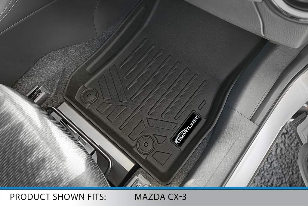 MAXLINER Custom Fit Floor Mats 2 Row Liner Set for 2016-2021 Mazda CX3