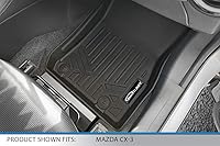 Vista 3 de MAXLINER - Juego de alfombrillas de suelo de ajuste personalizado, 2 filas y revestimiento de carga, color negro para Mazda CX-3 2016-2021